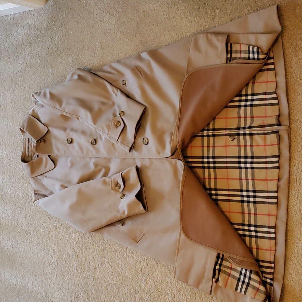 BURBERRY NOVA CHECK LINED REMOVABLE WOOL LINER CAR COAT TRENCH COAT - Picture 10 of 14